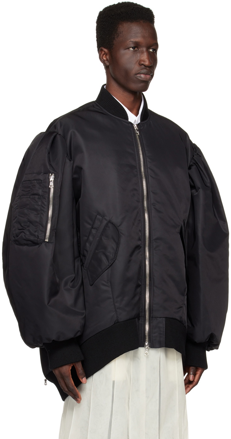 Puff sleeve bomber outlet jacket