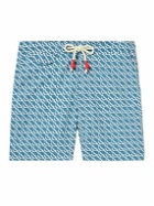 Orlebar Brown - Standard Orbit Slim-Fit Mid-Length Printed Recycled Swim Shorts - Blue