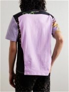 Marine Serre - Slim-Fit Printed Stretch Recycled-Jersey T-Shirt - Purple