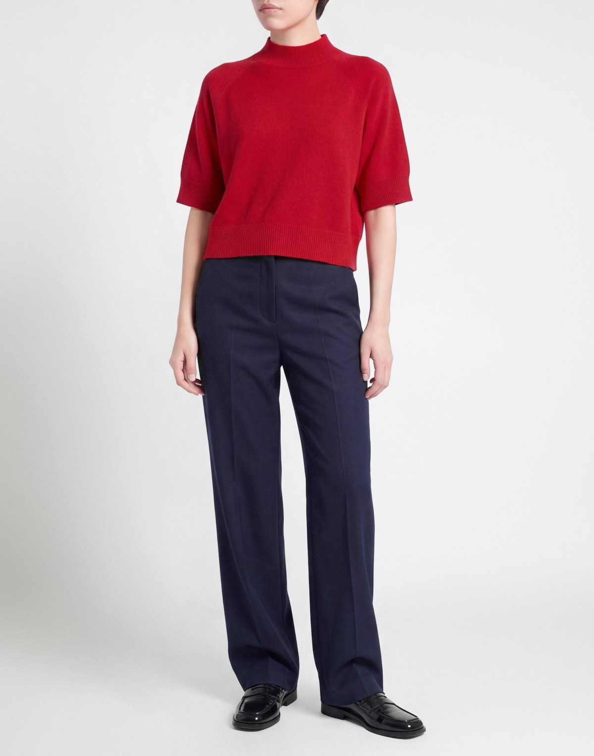 Manila Grace Womens Turtleneck in Magenta