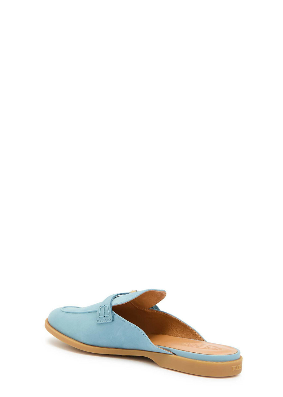 Tods Gom.leg Nubuck Sliders Blue