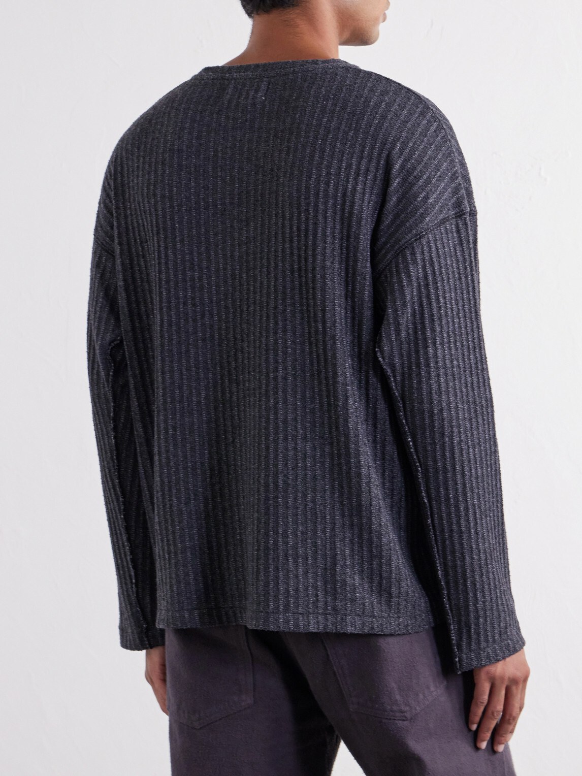 mfpen - Ribbed Bouclé T-Shirt - Gray