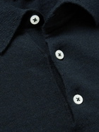 Drake's - Linen and Cotton-Blend Polo Shirt - Blue