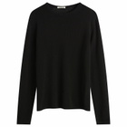 Auralee Men's Summer Cashmere Knit Jumper in Black