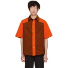 St-Henri SSENSE Exclusive Orange and Tan Corduroy Shirt