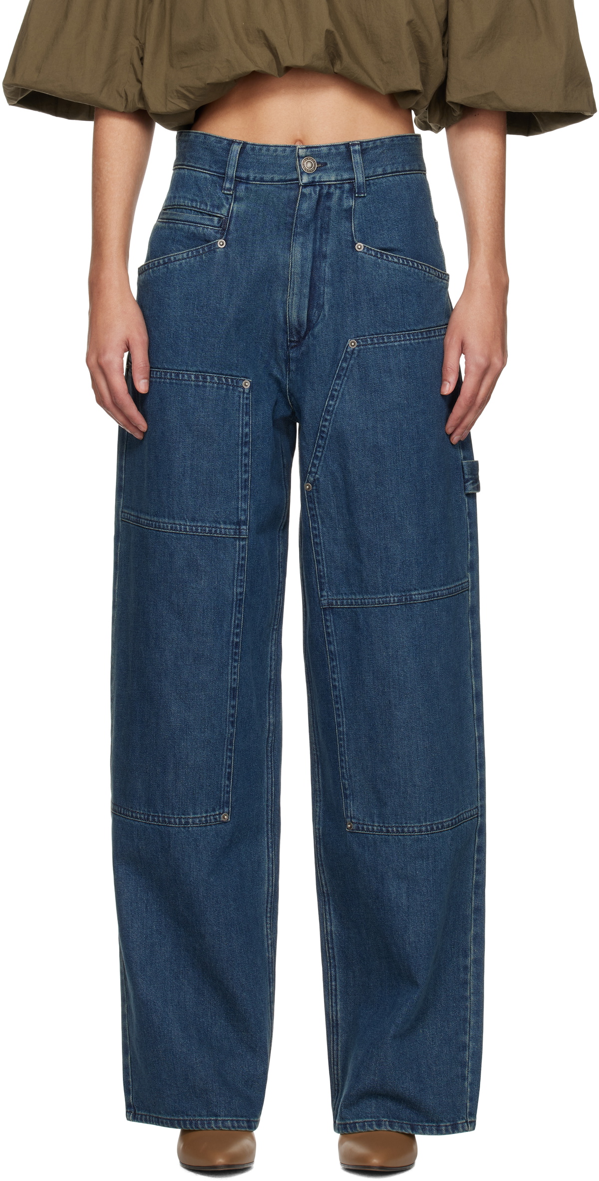 デニム・ジーパン MARANT ETOILE Ophra light blue cotton jeans Blu blue-ophra-jeans.jpg