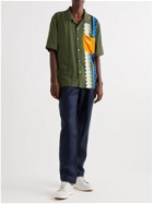 Missoni - Camp-Collar Logo-Embroidered Printed Woven Shirt - Green