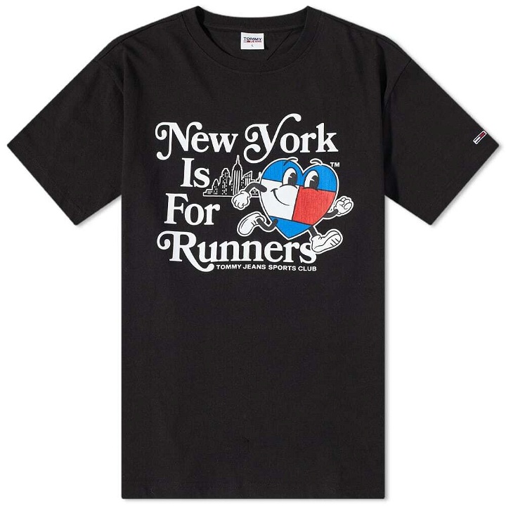 Photo: Tommy Jeans Men's New York Runners T-Shirt in Black