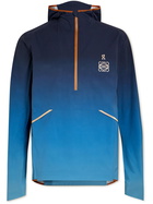 Loewe - On Logo-Print Dégradé Recycled Shell Hooded Half-Zip Jacket - Blue