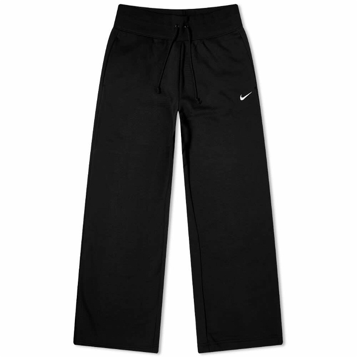 Photo: Nike Women's Phoenix Fleece Wide Pant in Black/Sail