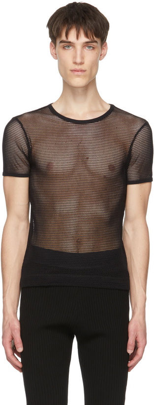 Photo: Dries Van Noten Black Mesh T-Shirt