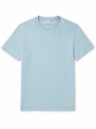 Kingsman - Logo-Embroidered Pima Cotton-Jersey T-Shirt - Blue