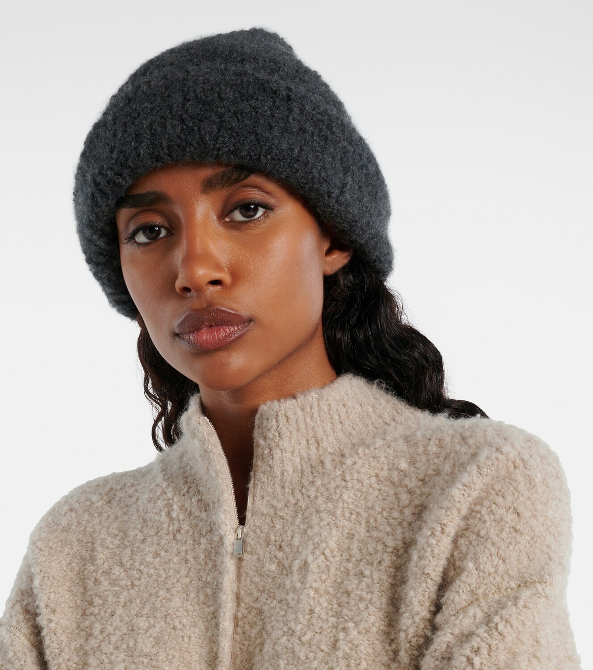 The Row Leomir cashmere, alpaca, and silk beanie
