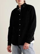 Portuguese Flannel - Lobo Button-Down Collar Cotton-Corduroy Shirt - Black