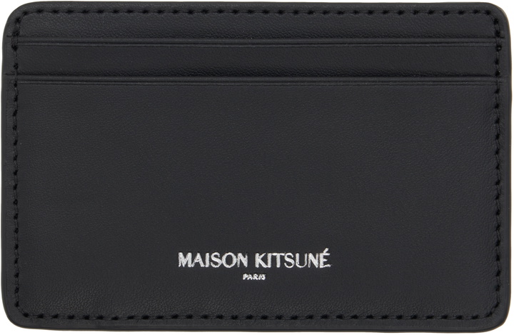 Photo: Maison Kitsuné Black 'Maison Kitsuné Paris' Card Holder