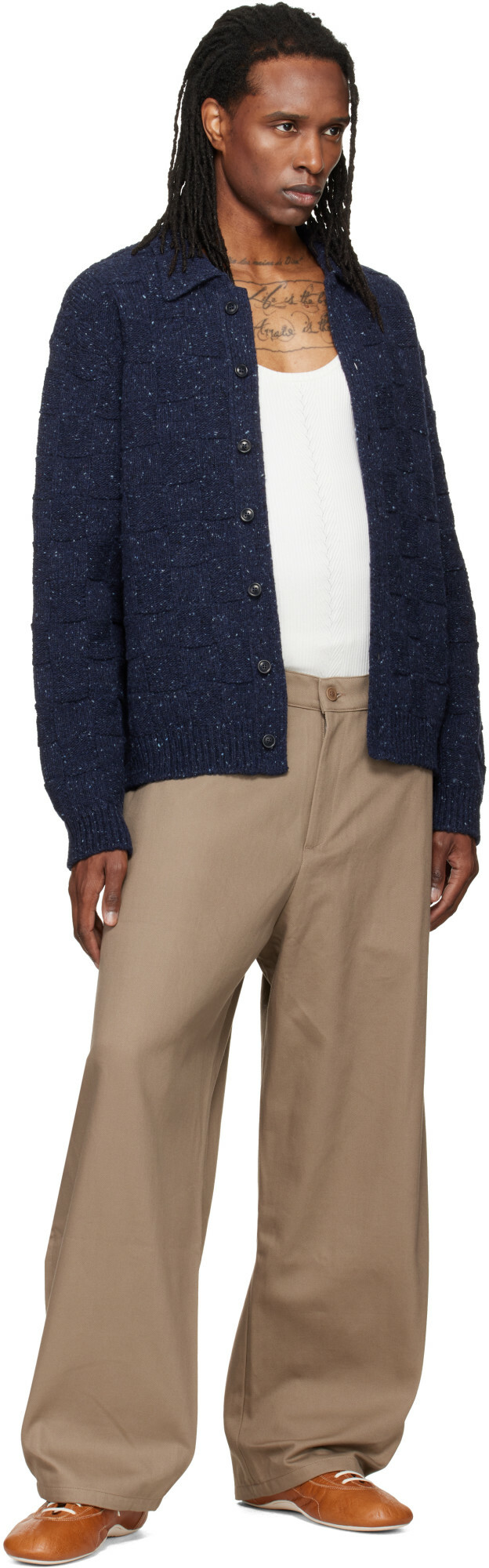 YMC Navy Rat Pack Cardigan