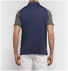 Loro Piana - Colour-Block Silk and Cotton-Blend Polo Shirt - Men - Navy