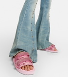 Blumarine X Suicoke Moto embellished slides