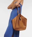 Khaite Lotus Medium leather tote bag