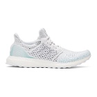 adidas Originals White and Blue UltraBOOST Parley PK Sneakers