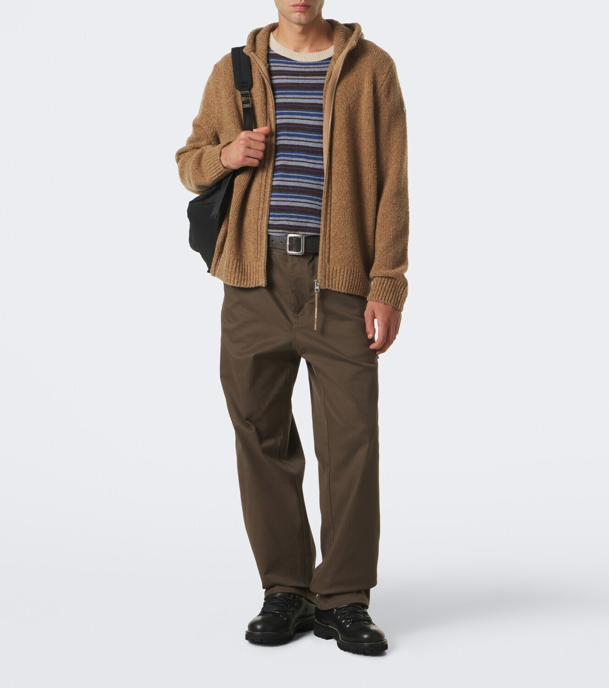 Moncler Bouclé wool-blend zip-up hoodie