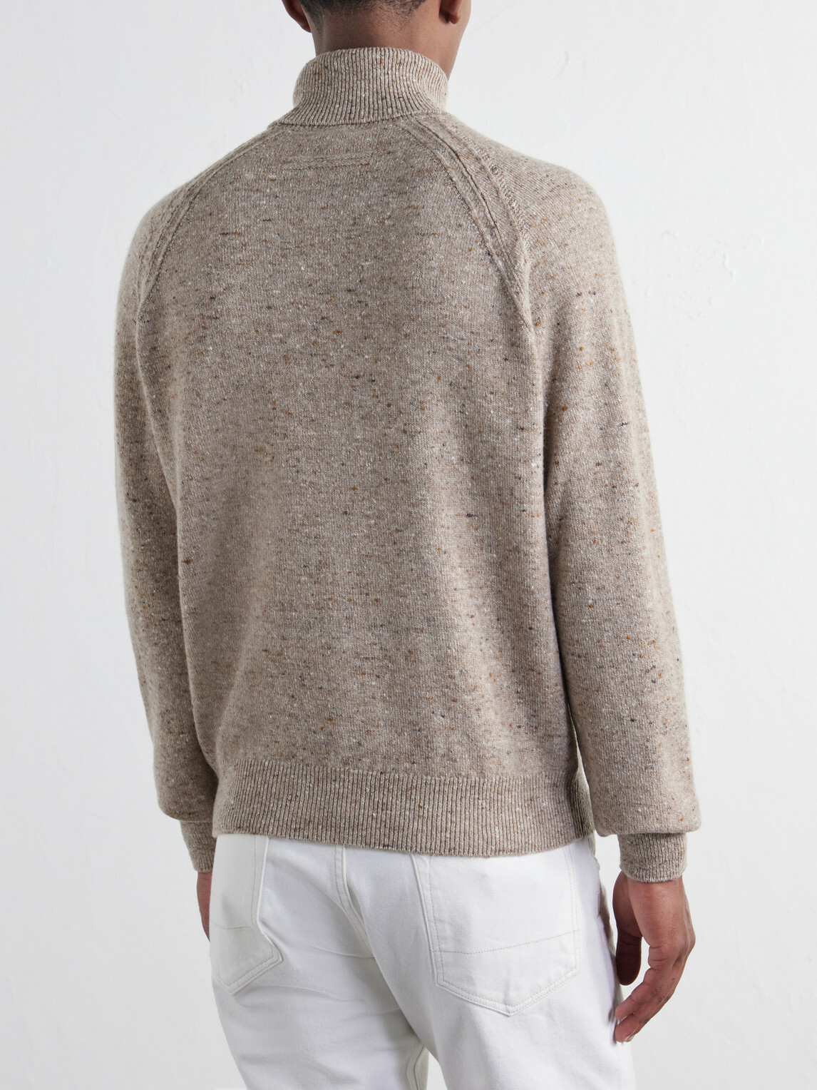 Zegna - Wool-Blend Rollneck Sweater - Neutrals