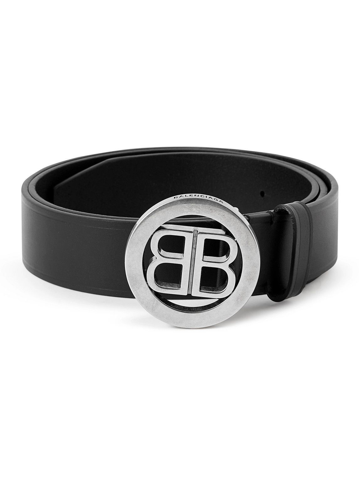 Balenciaga BB Logo Buckle Belt Black/Silver-Tone