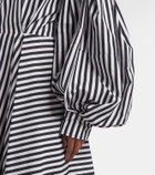 Nina Ricci Striped cotton poplin midi dress
