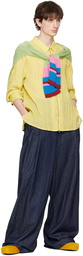 Marni Yellow Long Hair Calfskin Fussbett Slip-on Loafers