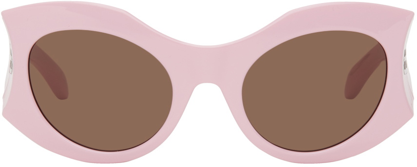 Balenciaga Hourglass Sunglasses Pink BALENCIAGA EYEWEAR Cat-eye printed acetate sunglasses | NET  main image 2