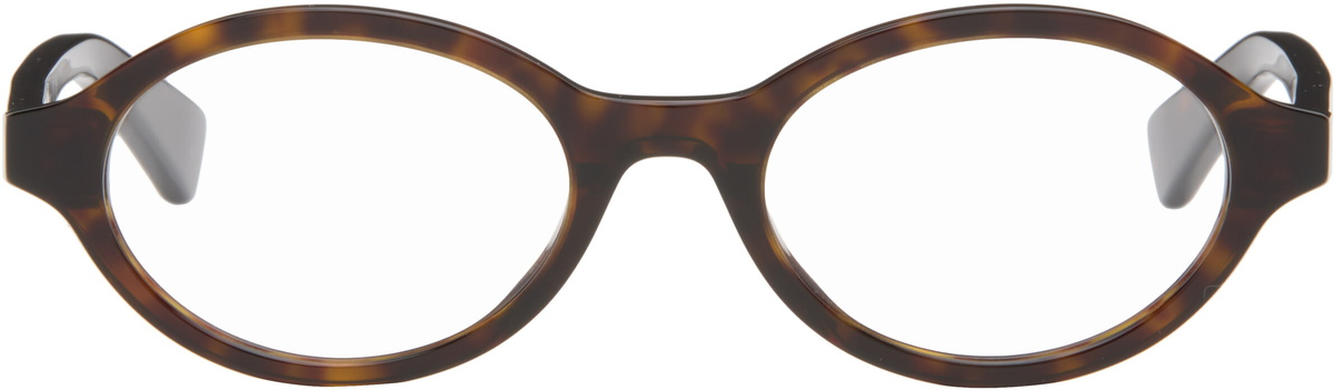 Bottega Veneta Brown Oval Glasses