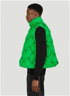 Intrecciato Tech Sleeveless Jacket in Green