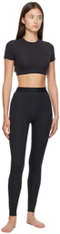SKIMS Black Fits Everybody Super Cropped T-Shirt