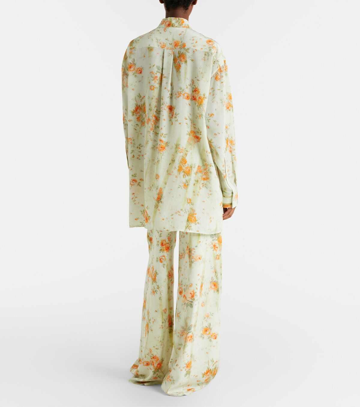 McQueen Floral wide-leg pants