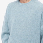 Auralee Men's Cashmere Mix Crew Knit in Top Blue Green