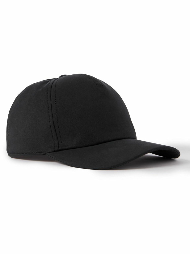 Photo: Zegna - Logo-Appliquéd Cotton-Blend Twill Baseball Cap - Black