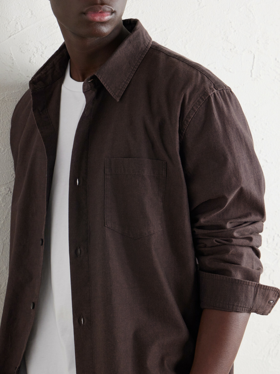 John Elliott - Cotton Kersey-Twill Shirt - Brown