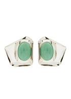 Jennifer Behr Kendall Rhodium-plated Drop Earrings - Dark Green - One Size