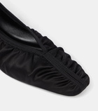 Toteme The Gathered Flat satin ballet flats