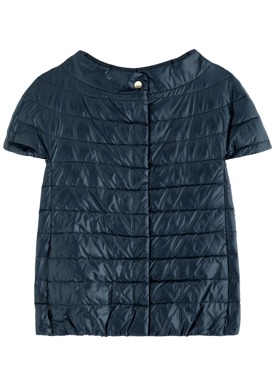 Herno Quilted Shell Gilet Navy