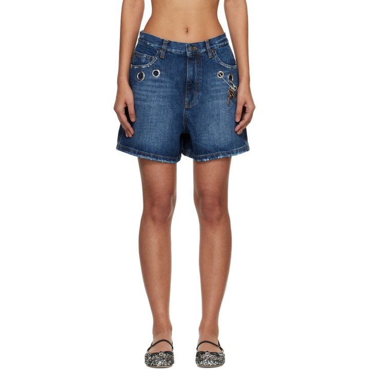 Photo: Marc Jacobs Blue Grommet Denim Shorts