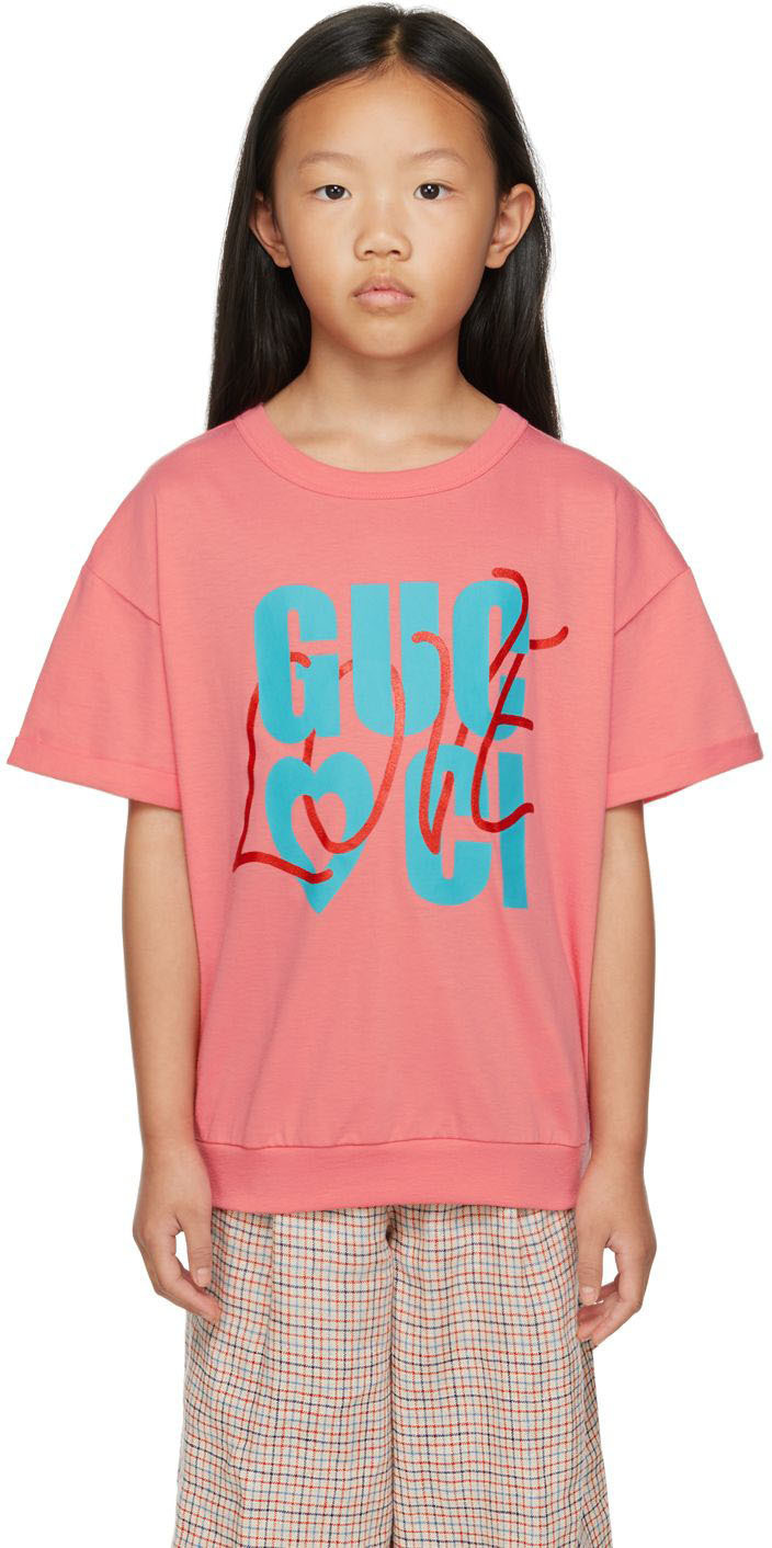 Gucci Kids Pink Logo T-Shirt