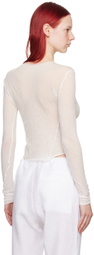 Gabriela Coll Garments SSENSE Exclusive White No.211 Long Sleeve T-Shirt