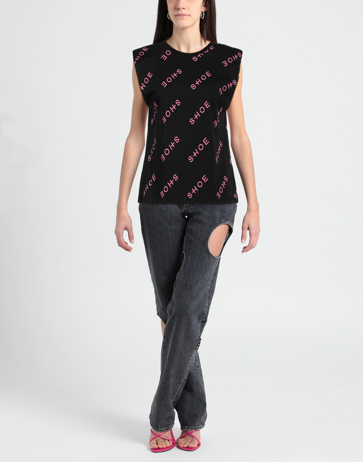 Shoe Womens T-shirt in Black
