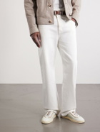 Brunello Cucinelli - Coda di Rondine Leather-Trimmed Waxed-Suede Sneakers - Natural