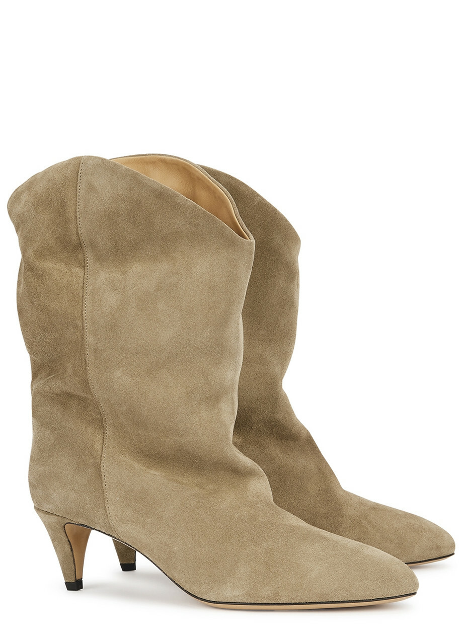Isabel Marant étoile Dernee 65 Suede Ankle Boots Taupe