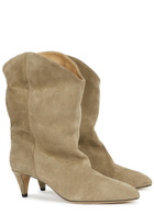 Isabel Marant étoile Dernee 65 Suede Ankle Boots Taupe
