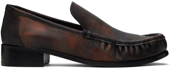 Photo: Acne Studios Brown Initials Loafers