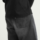 Arte Men's Round Pocket Denim Shorts in Fade Black