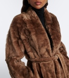 Nour Hammour Davos shearling wrap coat